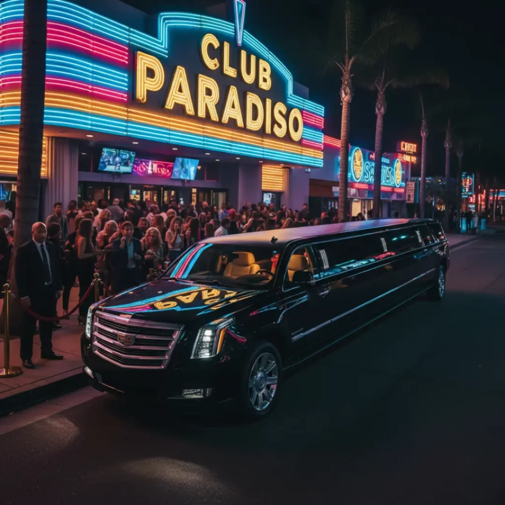 Party Limo Rental Orange County Interior LED Lights